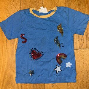 Sparkella x Roller Rabbit Kids Sequin Tee